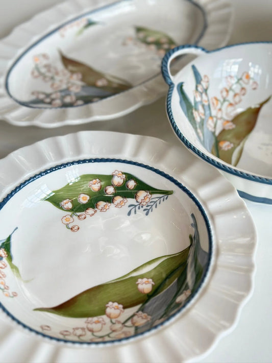 Canterbury Bells Pleated Plate - Mellow
