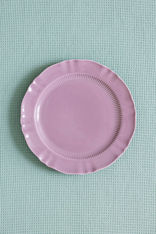 Provence Pleated Porcelain Salad Plates, Set of 4