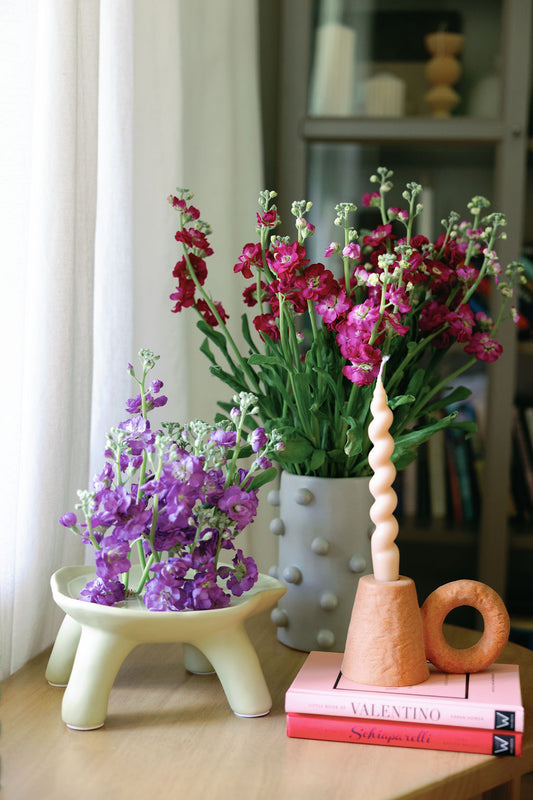 Textured Mud Ceramic Taper Candle Holder