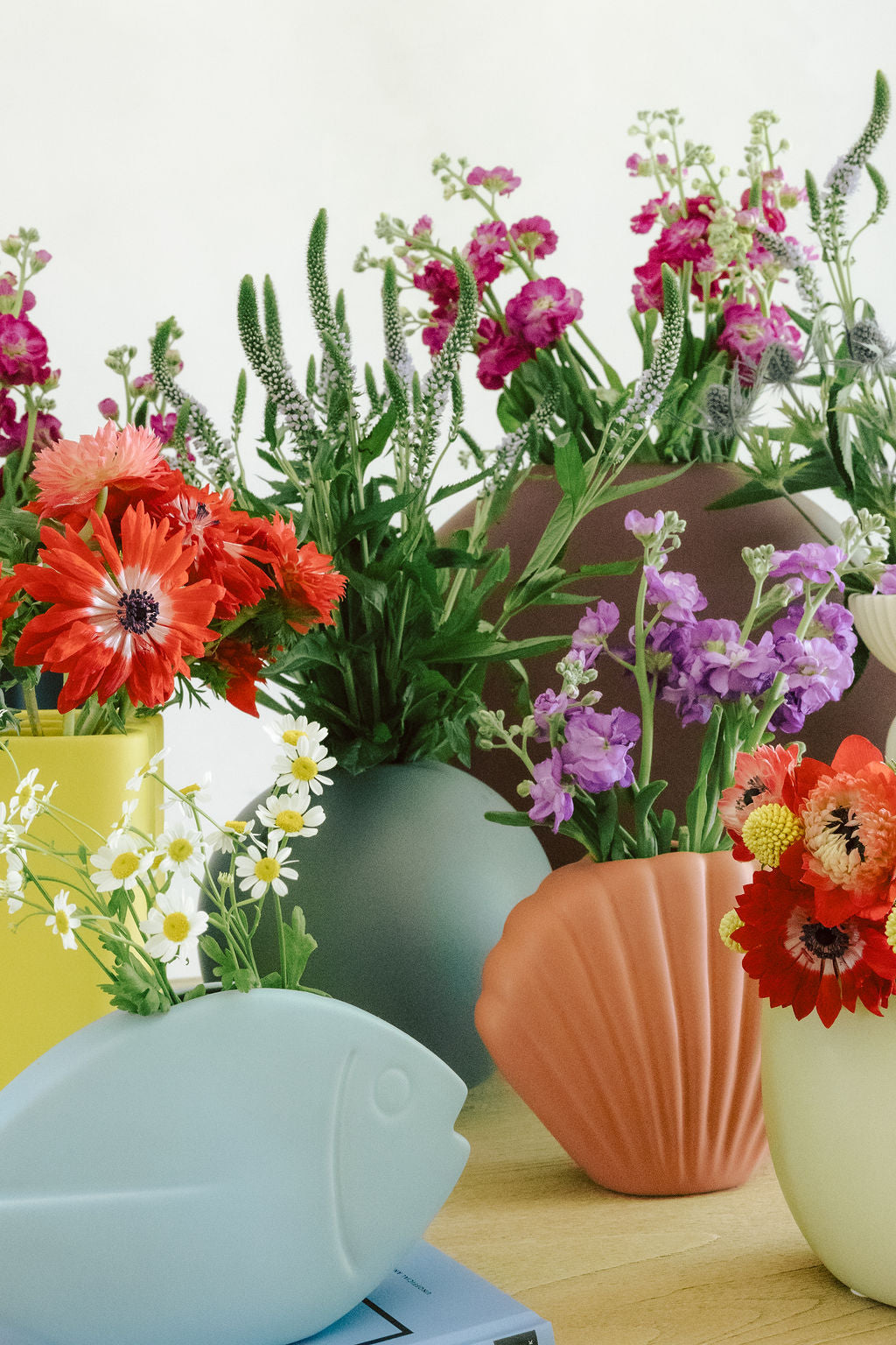 Ceramic Seashell Bud Vase