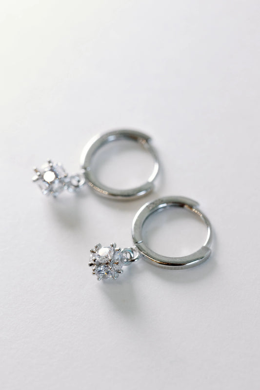 Crystal Charm Huggies - Mellow