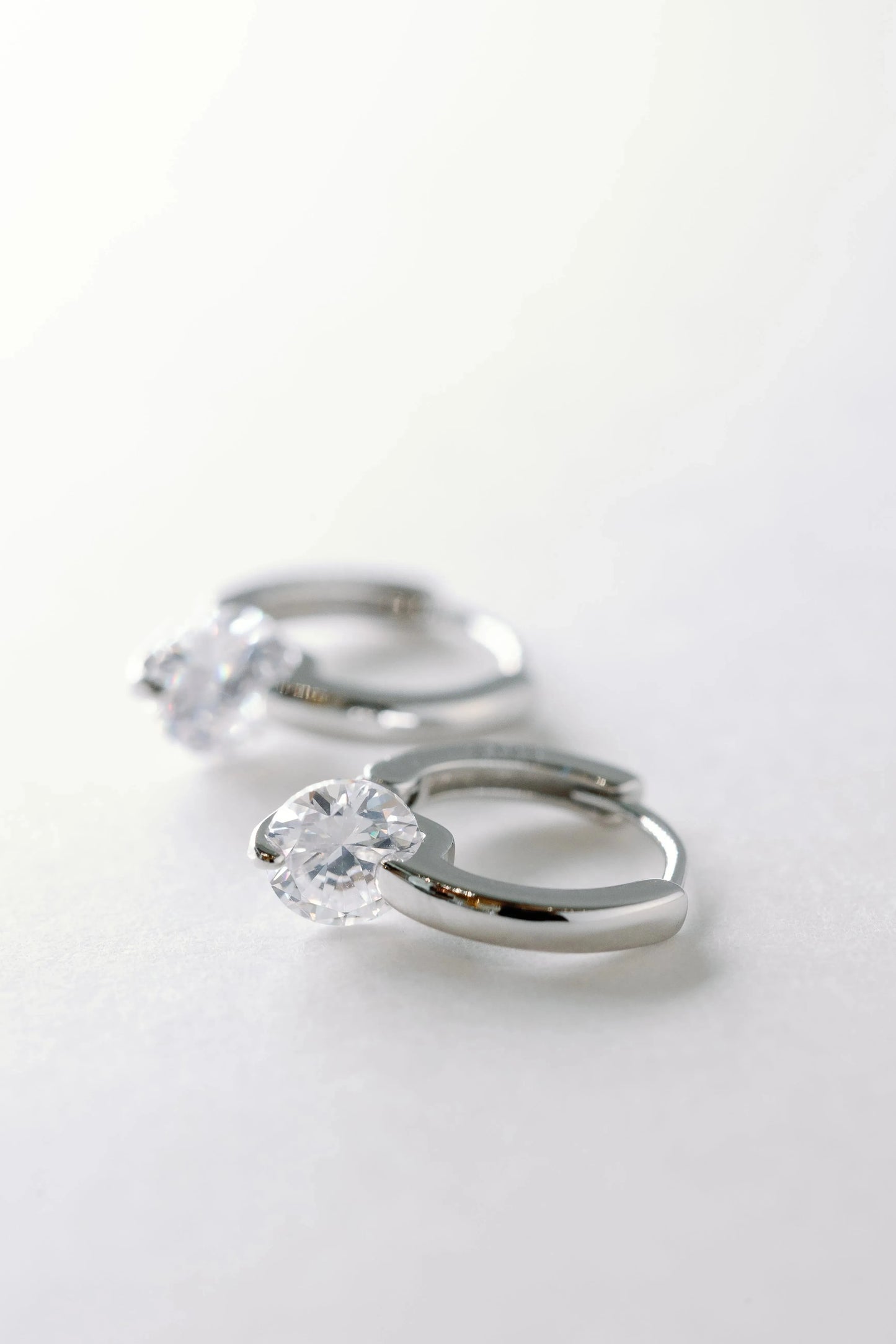 Floating Crystal Hoops - Mellow