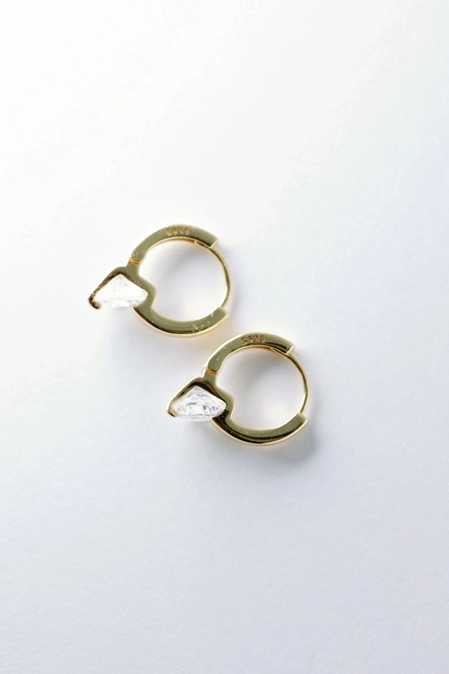 Floating Crystal Hoops - Mellow