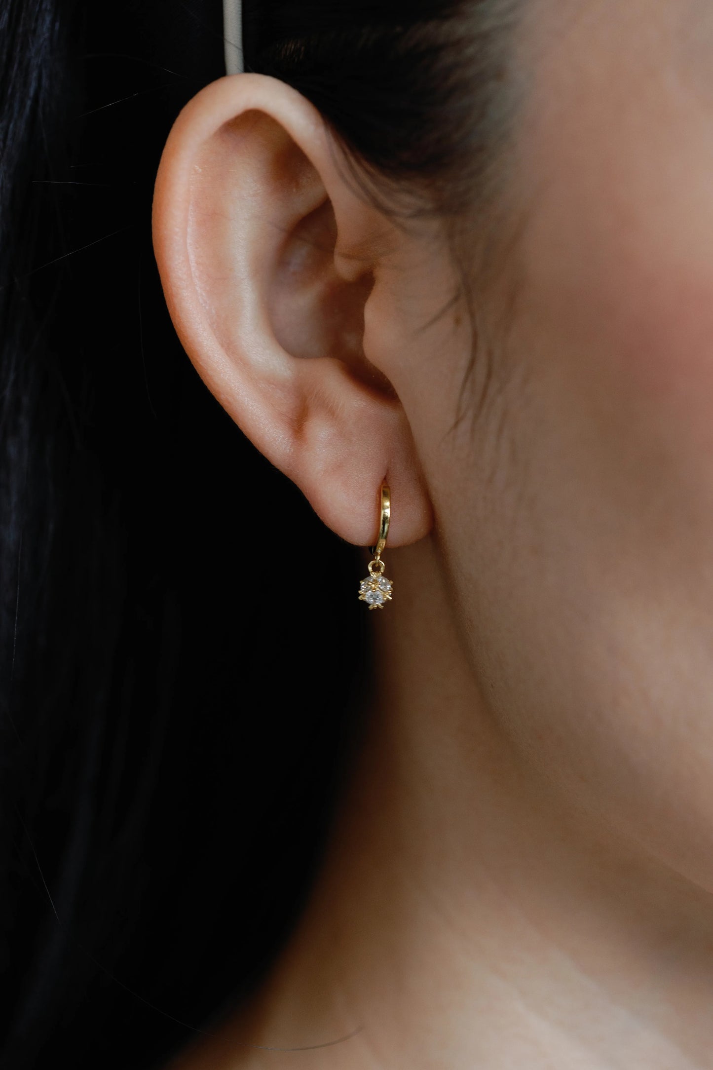 Crystal Charm Huggies - Mellow