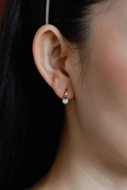 Floating Crystal Hoops - Mellow