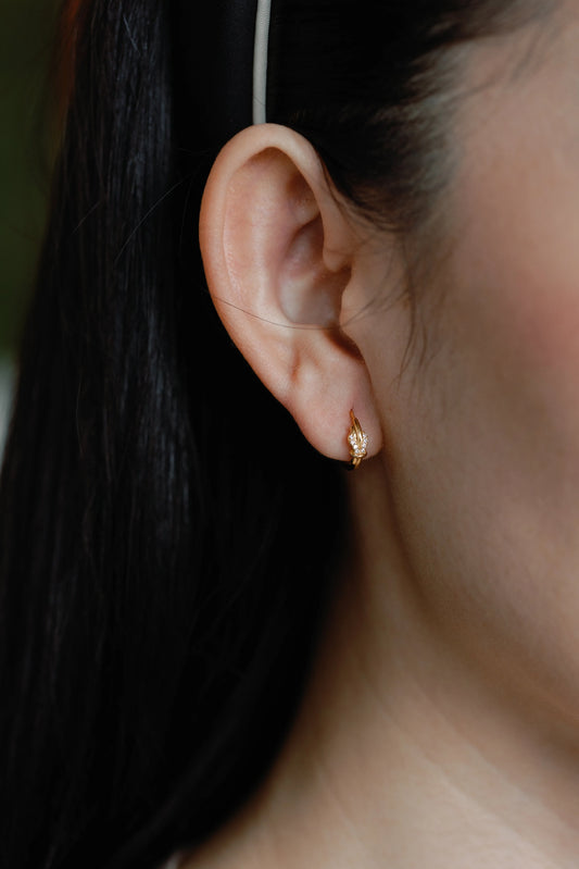 Gold Claw Huggie Hoops - Mellow