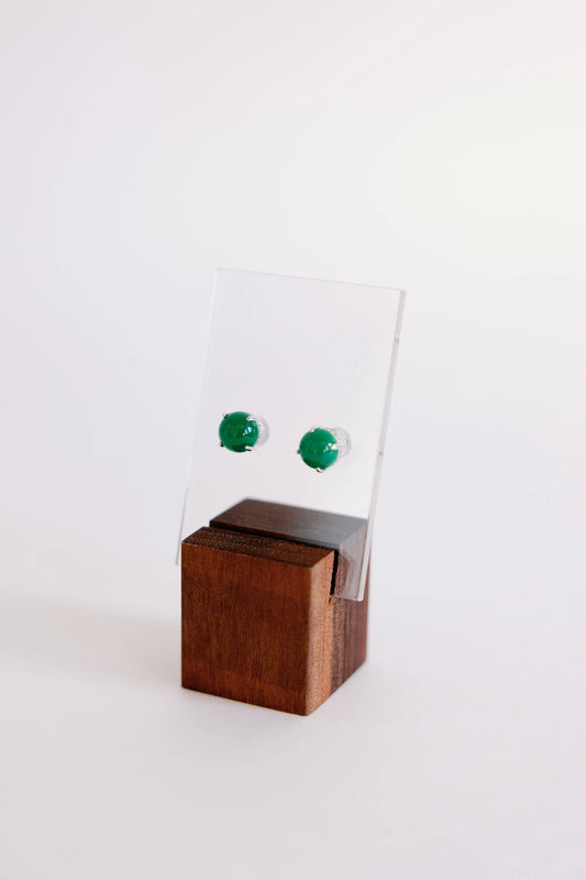 Verdant Jade Studs - Mellow