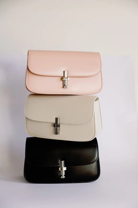 T-Bar Leather Clutch - Mellow