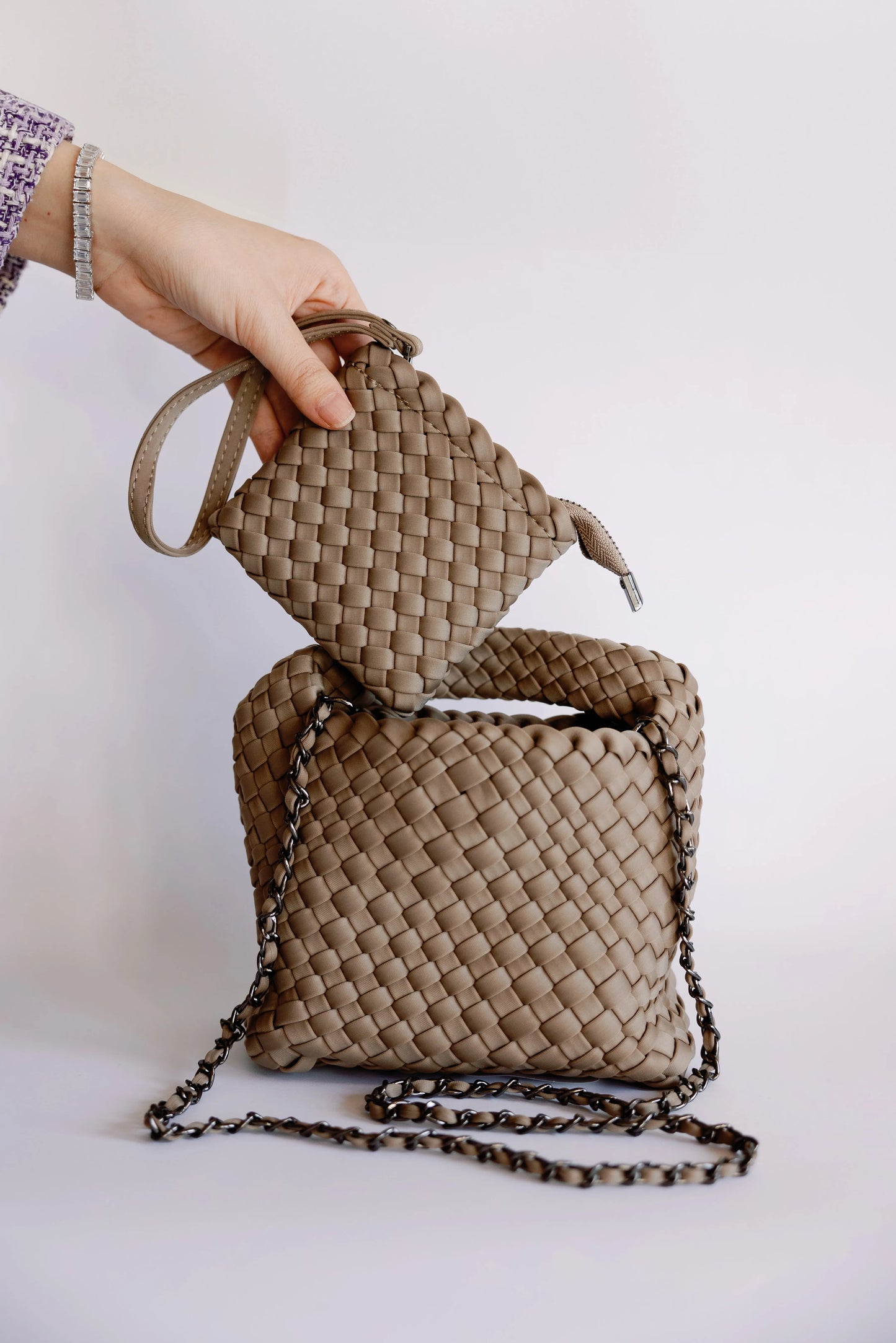 Woven Leather Tote - Mellow