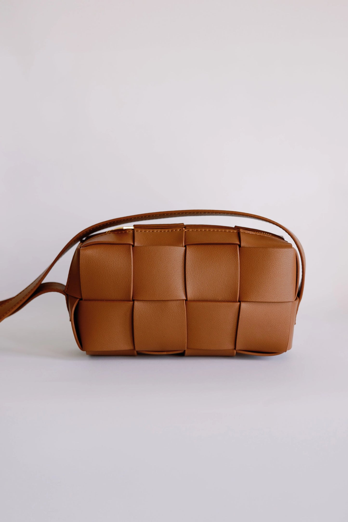 Zippered Mini Woven Crossbody - Mellow