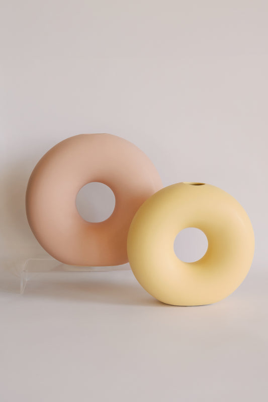 Donut Ceramic Bud Vase