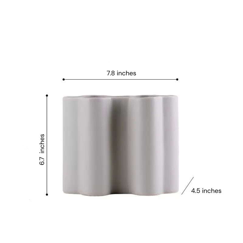 Scalloped Ceramic Vase