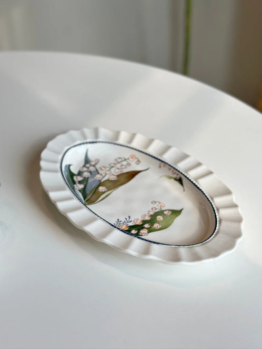 Canterbury Bells Pleated Serving Platter - Mellow