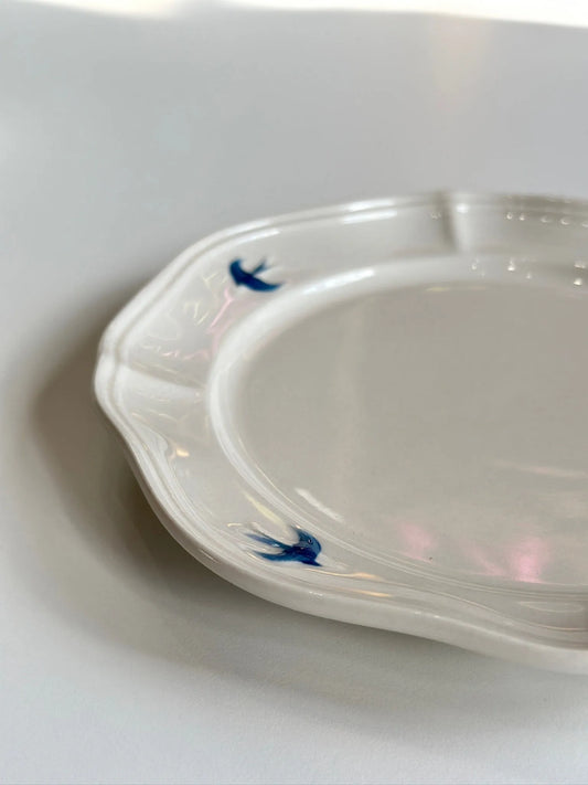 Bluebird Painted Dinner Plate - Mellow