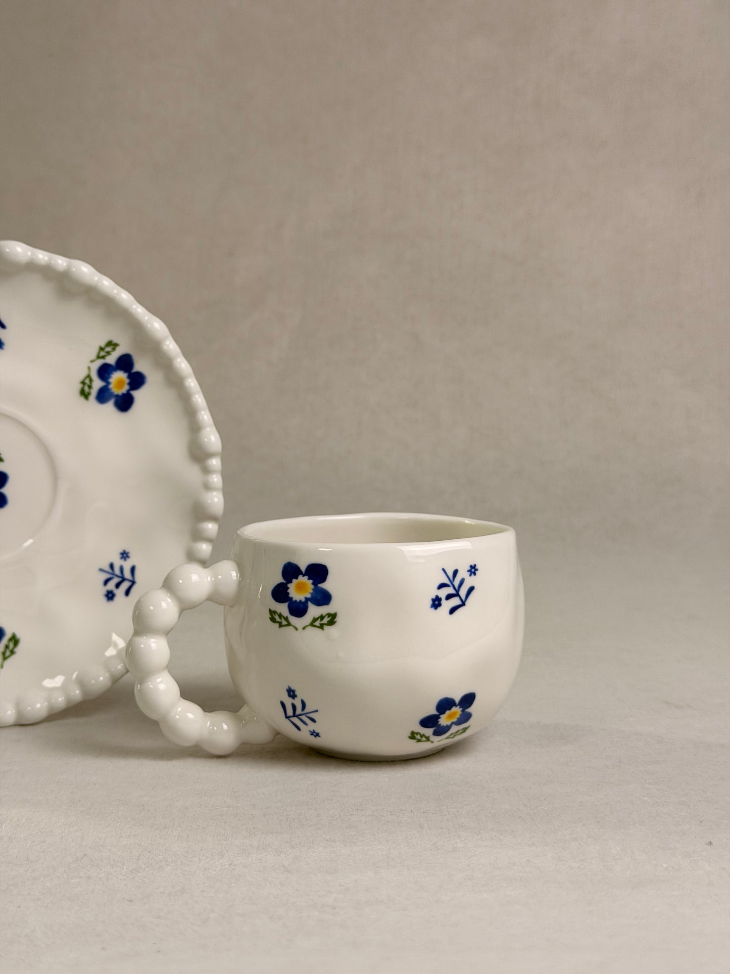 Cozy Blossom Tea Cup and Saucer Set