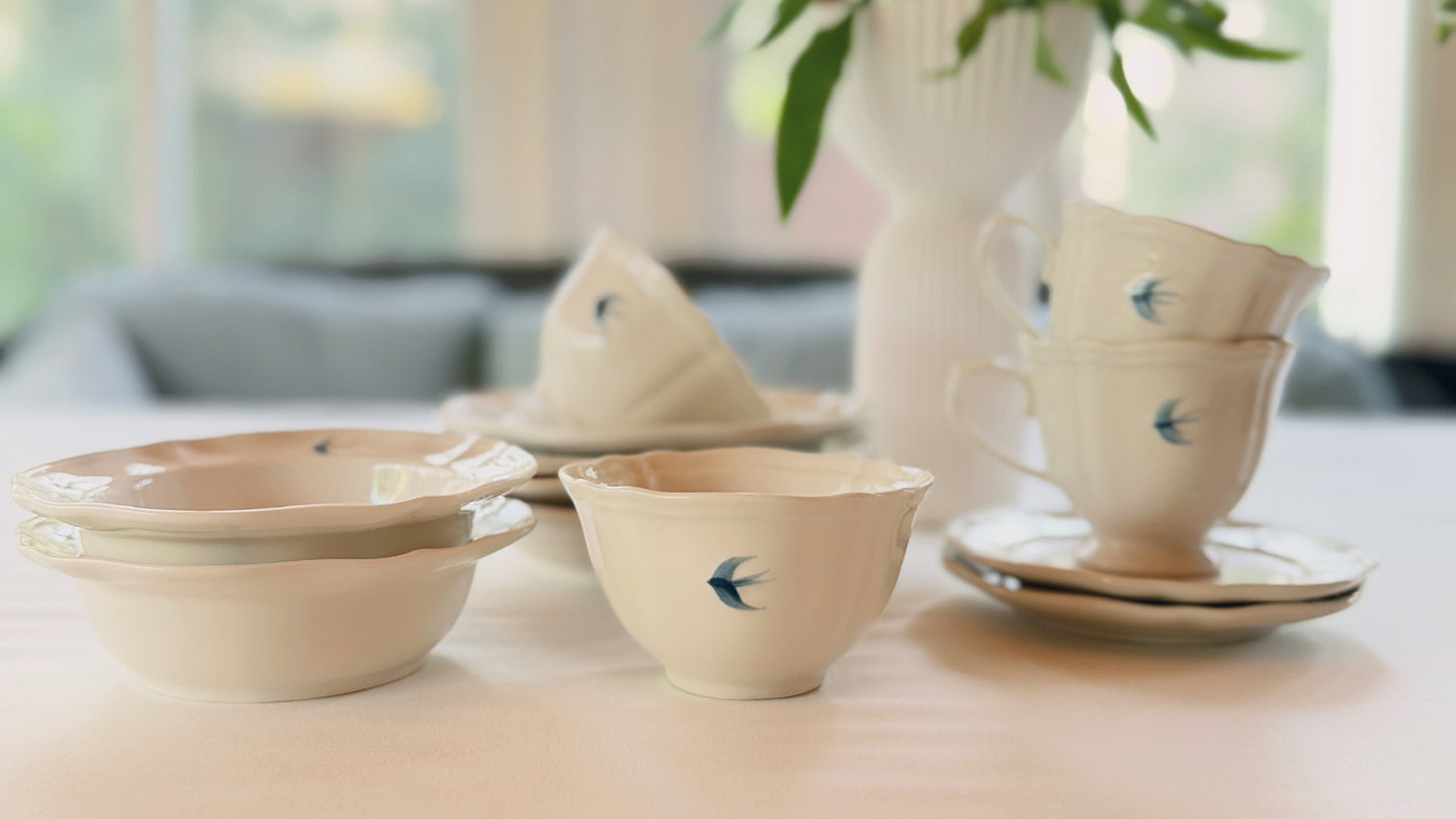 Bluebird Painted Dish, Set of 2