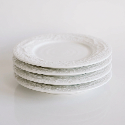 Alpine Snow Porcelain Salad Plates, Set of 4
