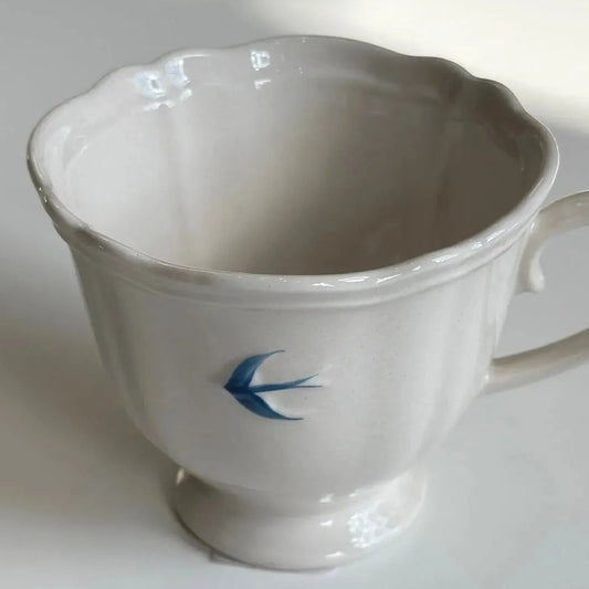 Bluebird Painted Tea Cup and Saucer - Mellow