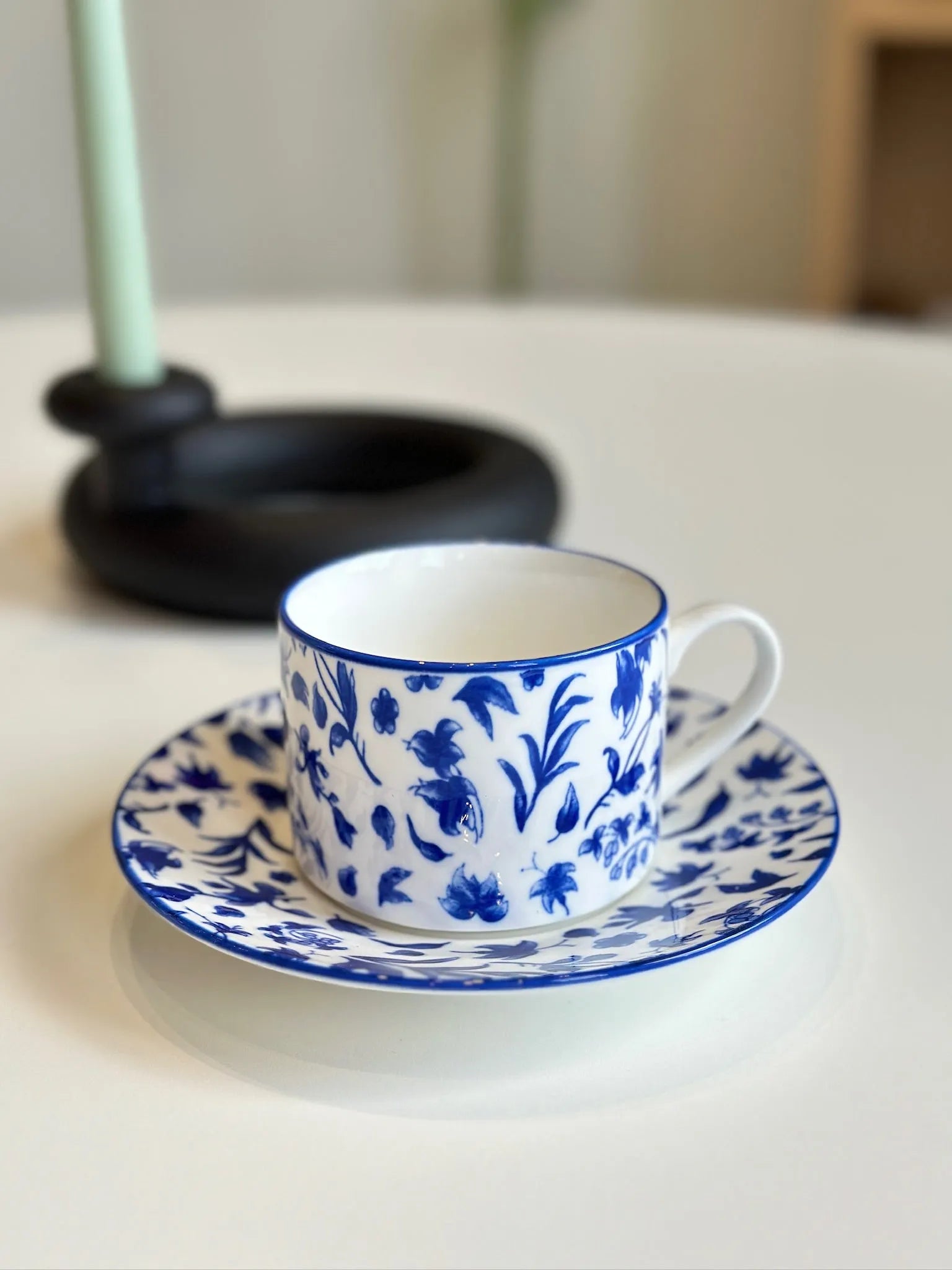 Summer Blues Mug and Saucer - Mellow