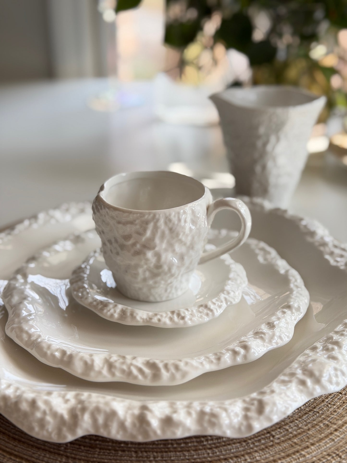 Amalfi Textured Rim Porcelain Dinnerware