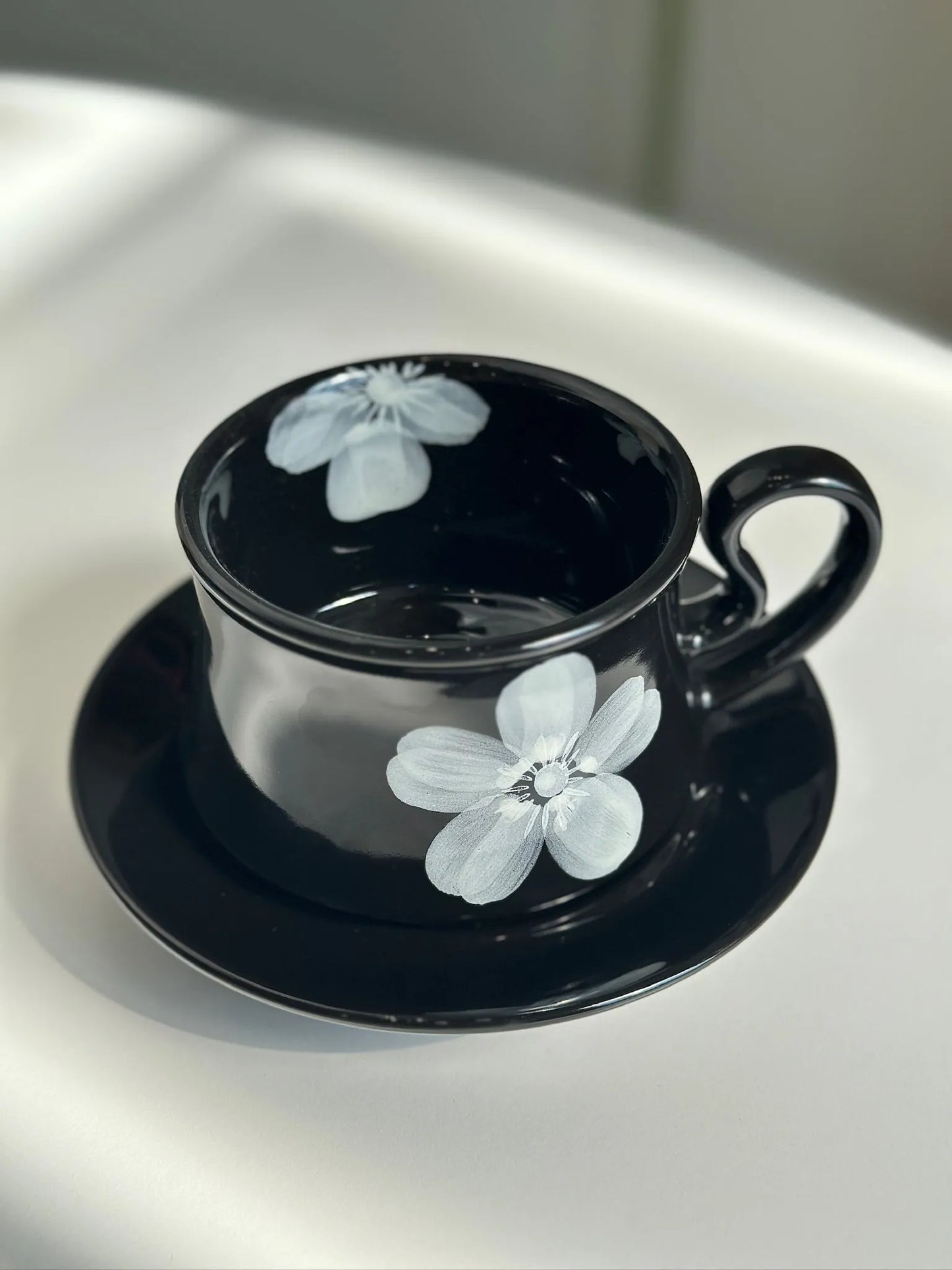 Noir Meadow Mug and Saucer - Mellow