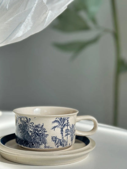 Wild Oasis Mug and Saucer - Mellow