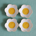Daisy Bloom Porcelain Sauce Dishes, Set of 4