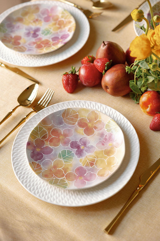Watercolor Fleur Plate