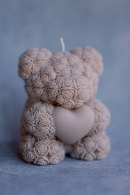 Verba Candle Co Rose Bear Candle