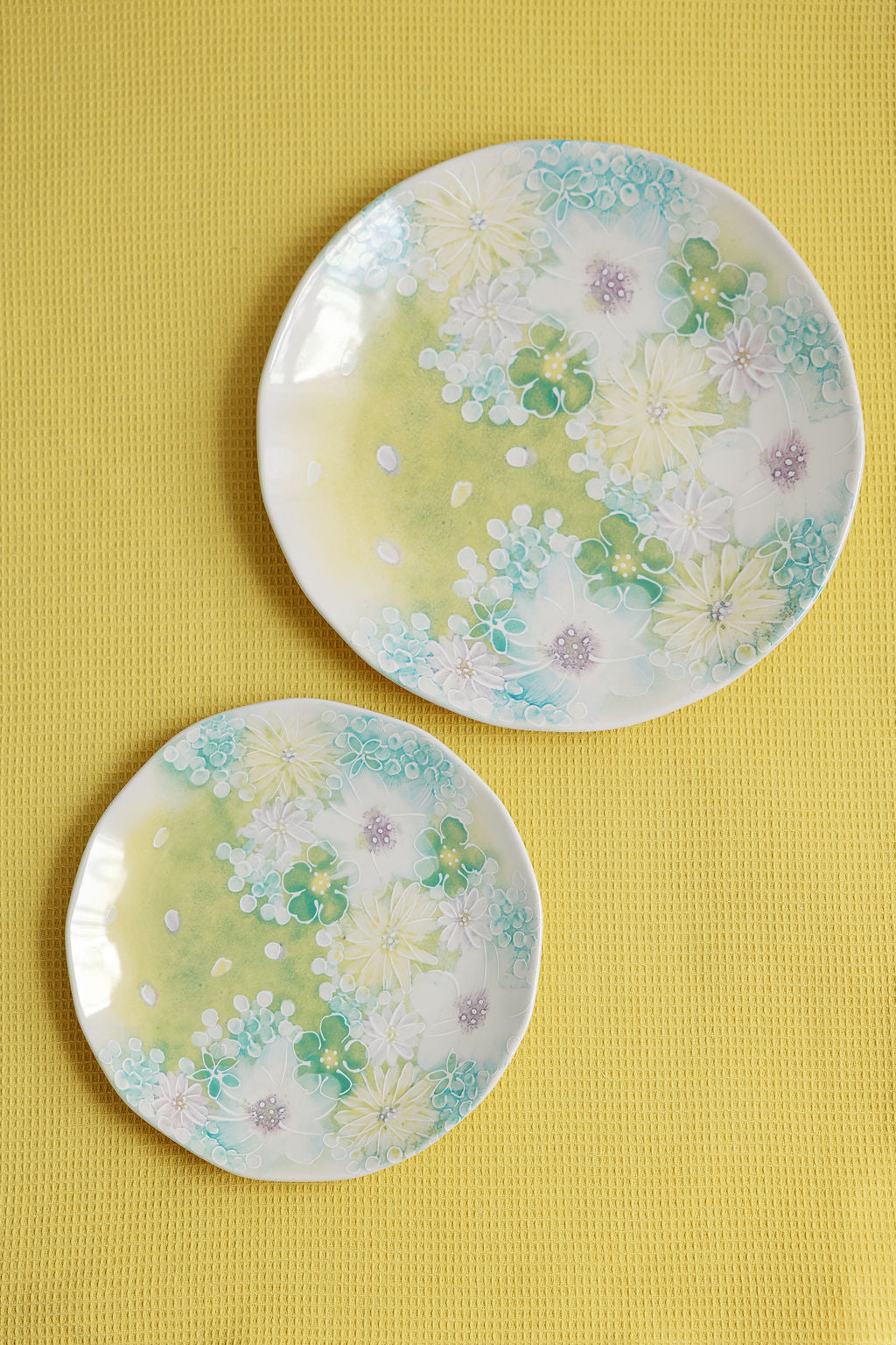 Watercolor Meadow Porcelain Salad Plates, Set of 4