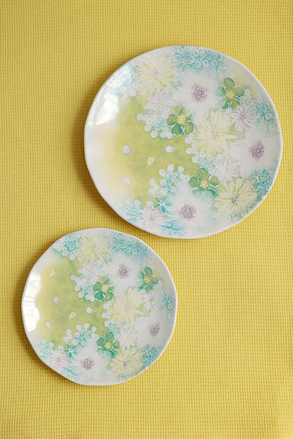 Watercolor Meadow Porcelain Salad Plates, Set of 4