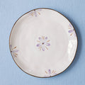 Sculpted Orchid Floral Dinner Plates, Set of 4