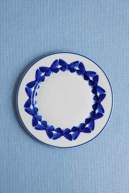 Adonis Blue Butterfly Dessert Plates, Set of 4