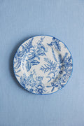 Coastal Chinoiserie Blue & White Salad Plates, Set of 4