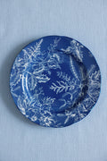 Coastal Chinoiserie Blue & White Dinner Plates, Set of 4