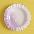 Lavender Ombre Ruffle Pasta Plates, Set of 4