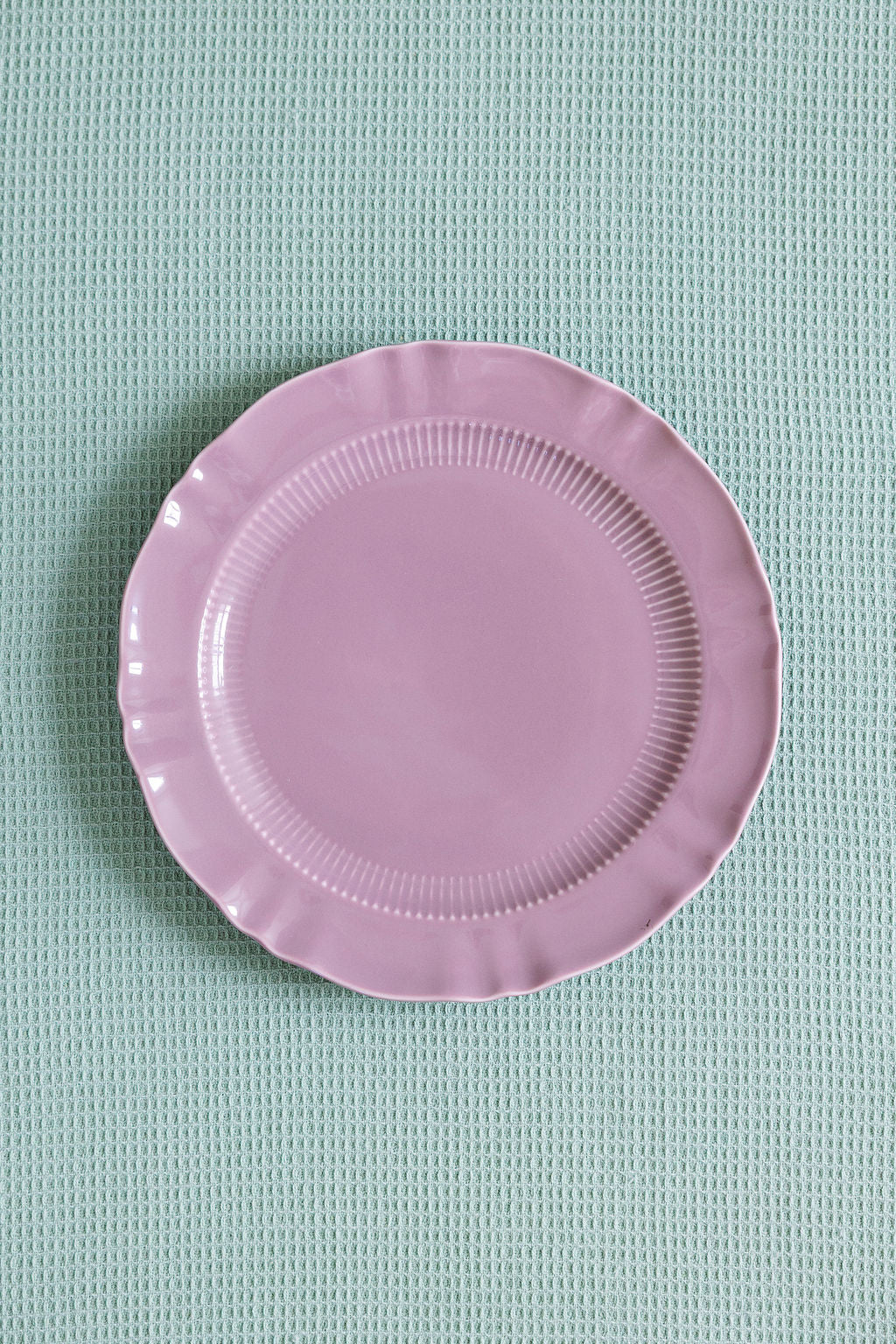 Provence Pleated Porcelain Dinner Plates, Set of 4