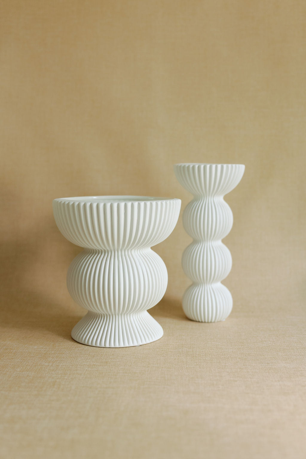 Fluted Column Ceramic Vase