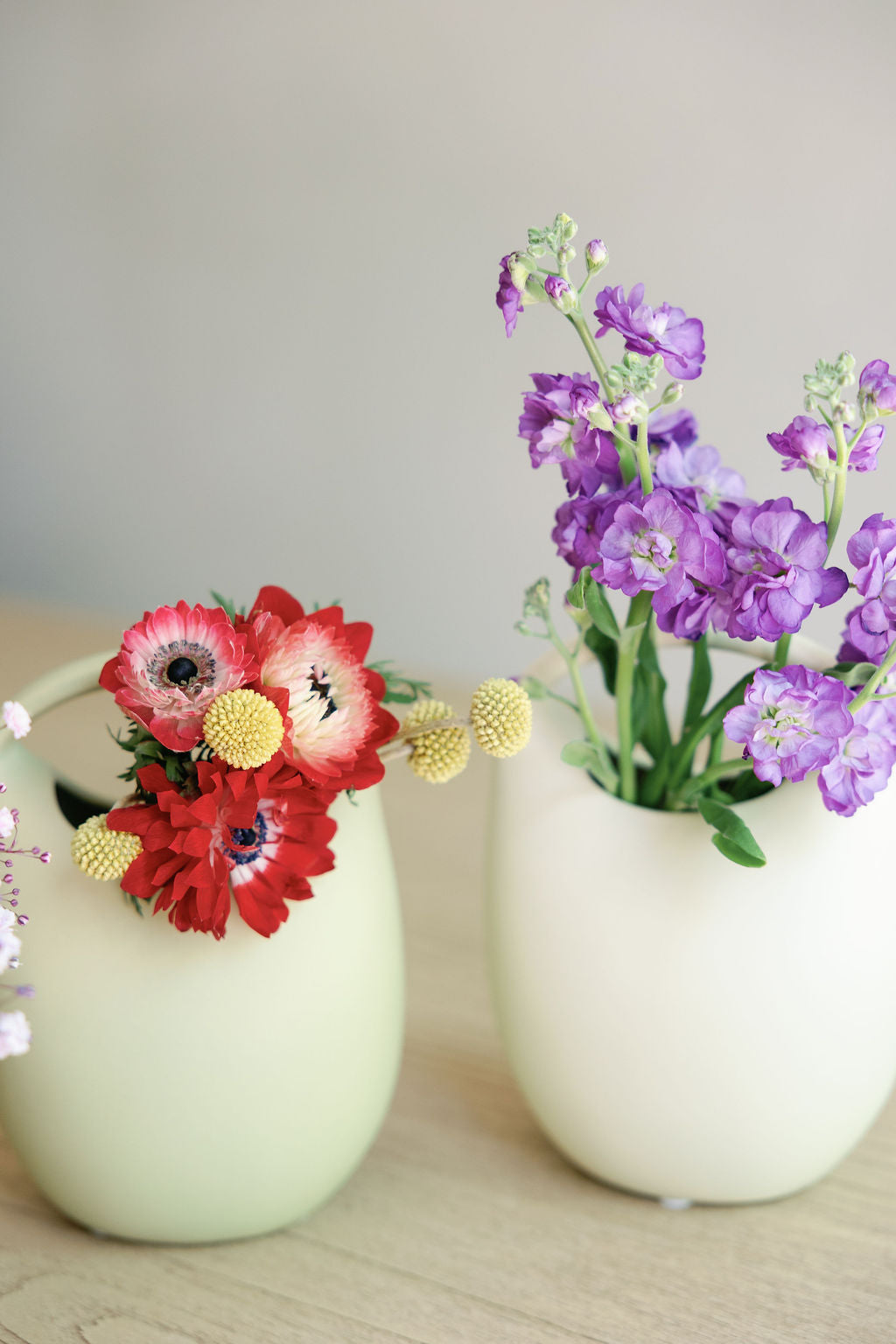 Ceramic Mini Basket Bud Vases