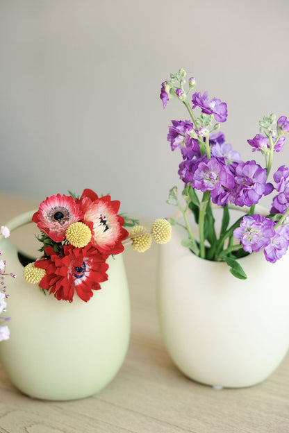 Ceramic Mini Basket Bud Vases