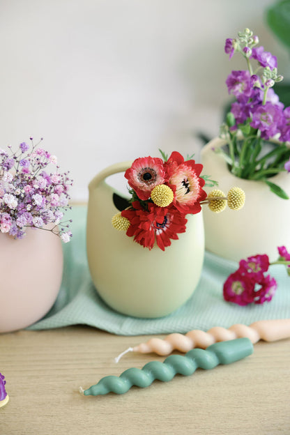 Ceramic Mini Basket Bud Vases