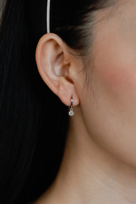 Crystal Charm Huggies - Mellow