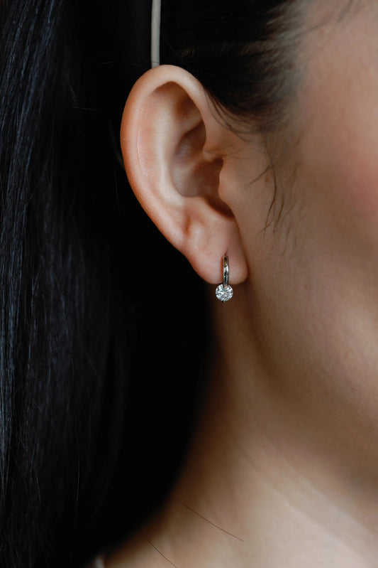 Floating Crystal Hoops - Mellow