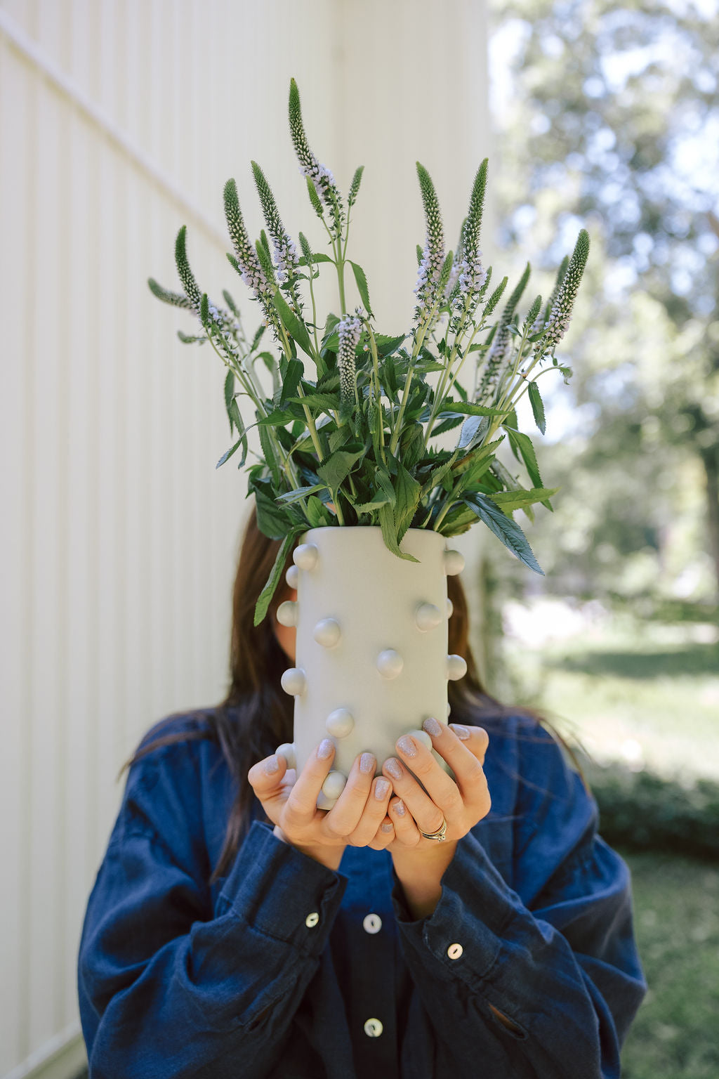 Dotty Cylinder Ceramic Vase