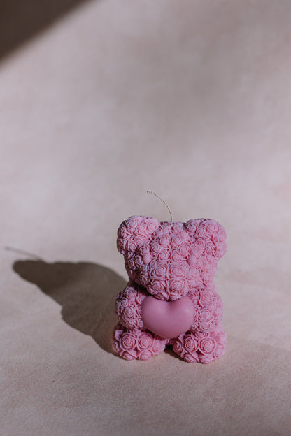Verba Candle Co Rose Bear Candle