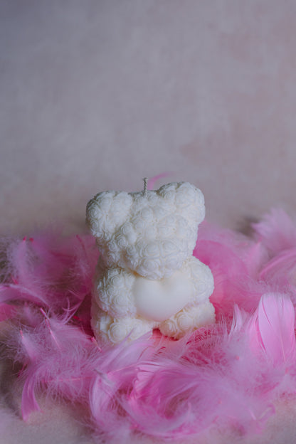 Verba Candle Co Rose Bear Candle