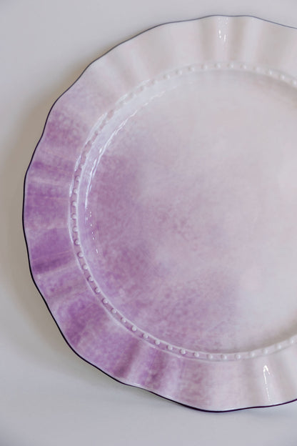 Lavender Ombre Ruffle Dinner Plates
