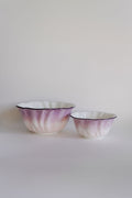 Lavender Ombre Ruffle Salad Bowls, Set of 4