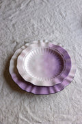 Lavender Ombre Ruffle Salad Plates, Set of 4