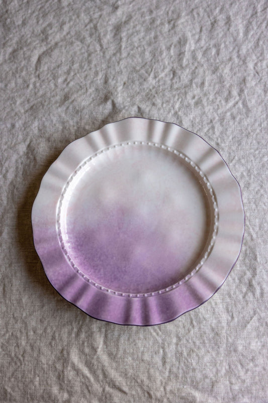Lavender Ombre Ruffle Pasta Plates